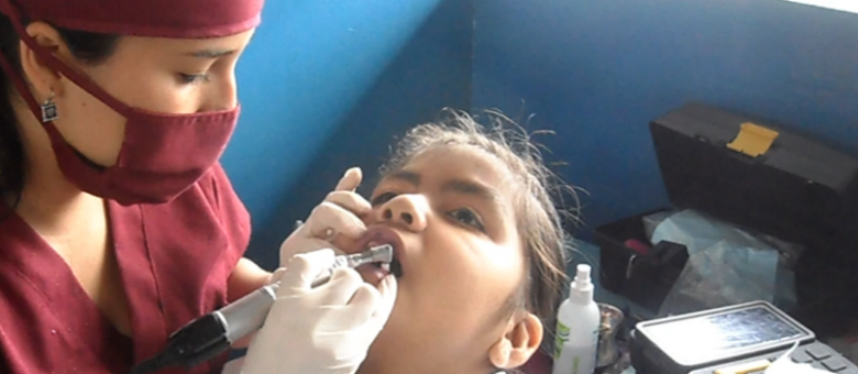 Becsy: future dentist, practicing her skills